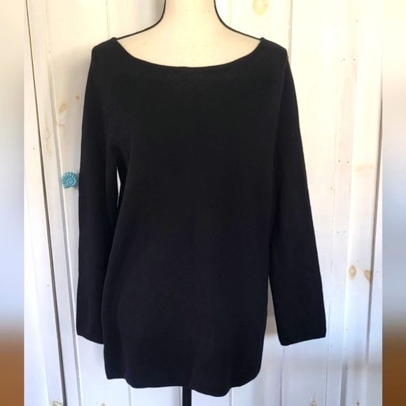 Tory Burch Merino Wool Side Zip Tunic Sweater - Picture 2 of 14